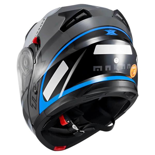 Imagem de Capacete Escamot Gladiator V3 Makan Cinza Azul 58 - Texx