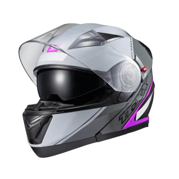 Imagem de Capacete Escamot Gladiator V3 Makan Cinza Rosa 56 - Texx