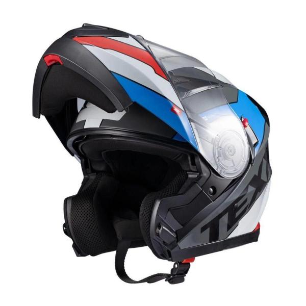 Imagem de Capacete Escamot Gladiator V3 Reisen Azul Vermelho E Branco 62 - Texx