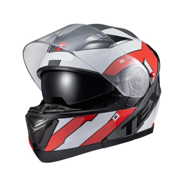 Imagem de Capacete Escamot Gladiator V3 Reisen Vermelho E Branco 56 - Texx