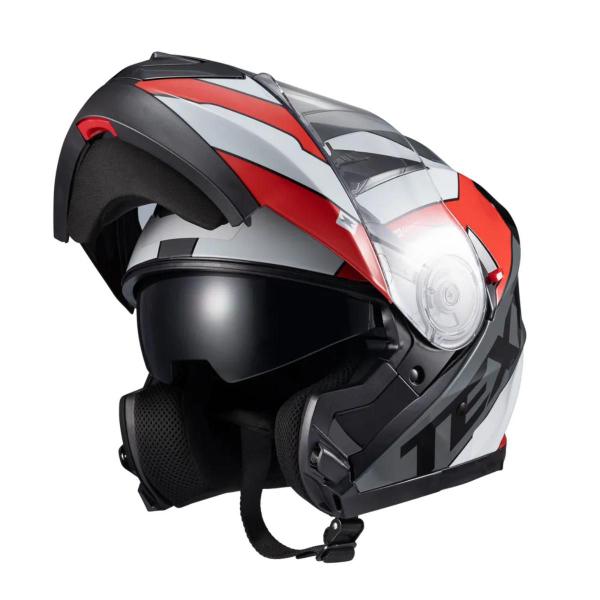 Imagem de Capacete Escamot Gladiator V3 Reisen Vermelho E Branco 58 - Texx