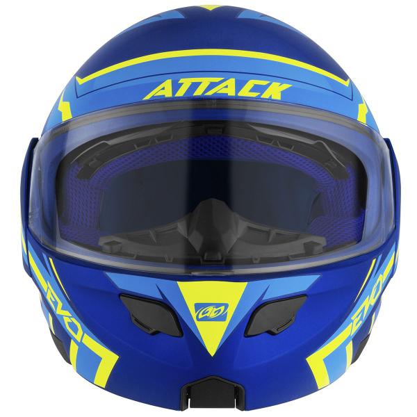 Imagem de Capacete Escamoteável Articulado Gladiador Pro Tork Attack Evo Brilhante Fechado Masculino Feminino