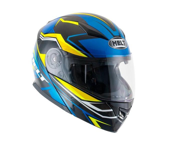 Imagem de Capacete Escamoteavel Helt Hippo Glass Imola Amar/Azul Tam62