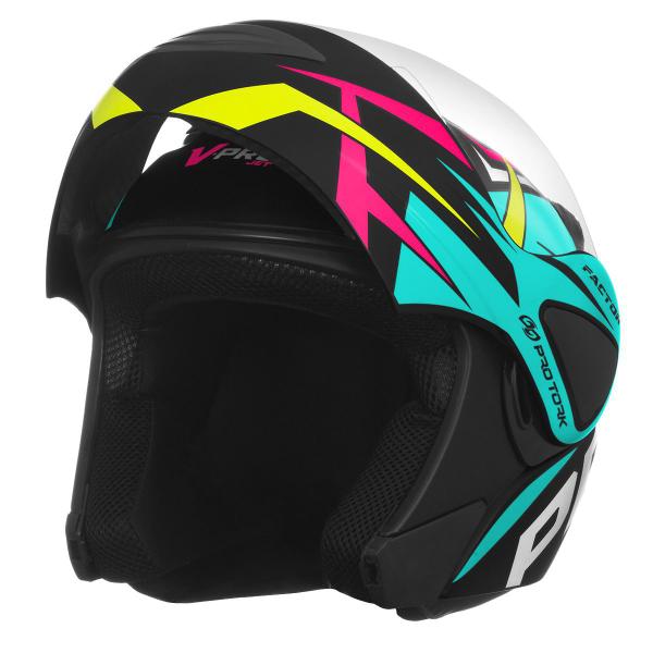 Imagem de Capacete Escamoteável Pro Tork V-pro Jet Factor Fosco