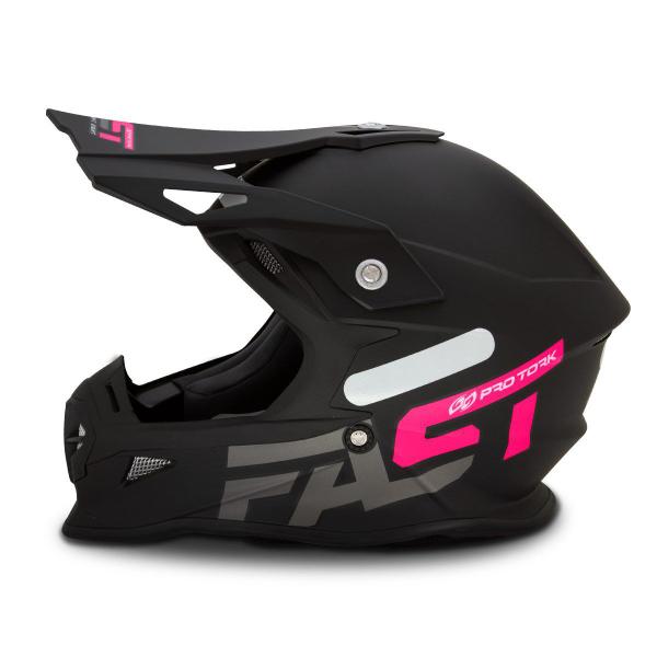 Imagem de Capacete Esportivo Motocross Enduro Trilha Para Moto Fast 788 Solid Pro Tork Masculino Feminino