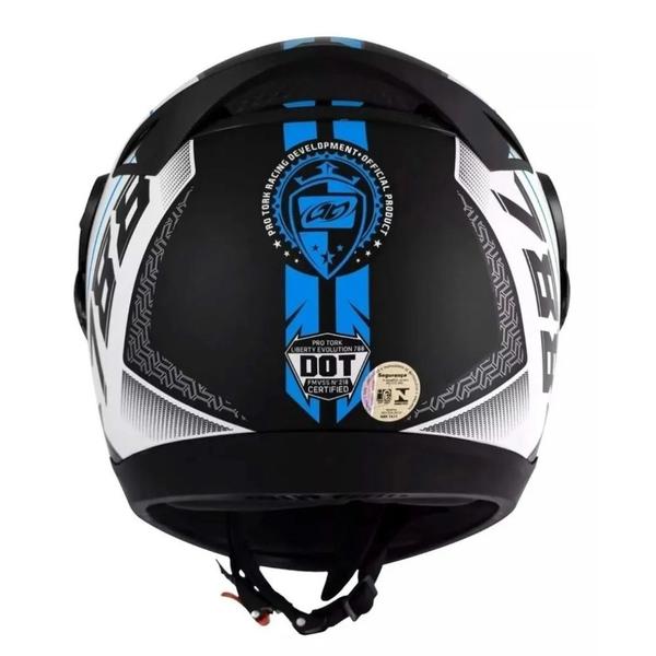 Imagem de Capacete Evolution 788 G6 Pro Series Tech Branco e Azul Tamanho.56 Pro Tork - CAP-662AZ