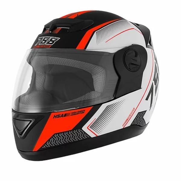 Imagem de Capacete Evolution 788 G6 Pro Series Tech Branco e Laranja Tamanho.56 Pro Tork - CAP-663LR