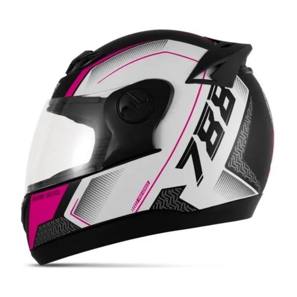 Imagem de Capacete Evolution 788 G6 Pro Series Tech Branco e Rosa TAM. 58 Pro Tork - CAP-663RS