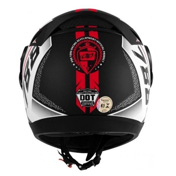 Imagem de Capacete Evolution 788 G6 Pro Series Tech Branco e Vermelho Tamanho.56 Pro Tork - CAP-662VM