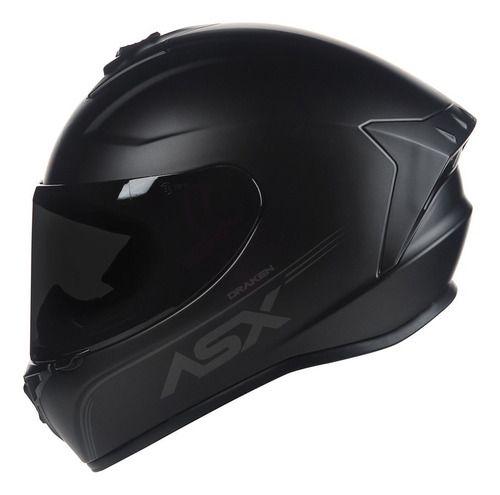 Imagem de  Capacete Fechado Asx Moto Esportivo Draken Preto Fosco