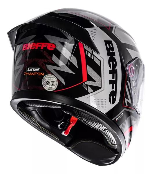 Imagem de Capacete Fechado Bieffe B12 Phanton Preto Grafite Moto