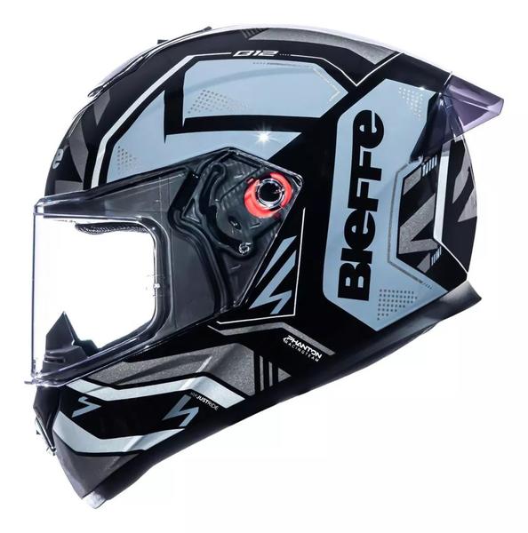 Imagem de Capacete Fechado Bieffe B12 Phanton Preto Prata Moto Sport