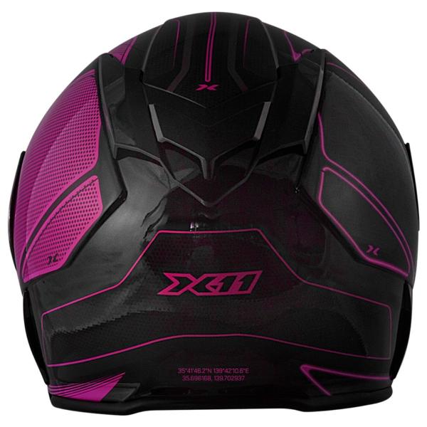 Imagem de Capacete Fechado Feminino X11 Revo Pro Tronix Rosa e  Preto