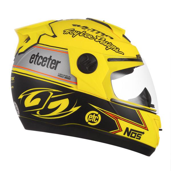 Imagem de Capacete Fechado Integral Esporte Viagem Etceter G8 Power Brands Unissex + Narigueira 56 58 60 62