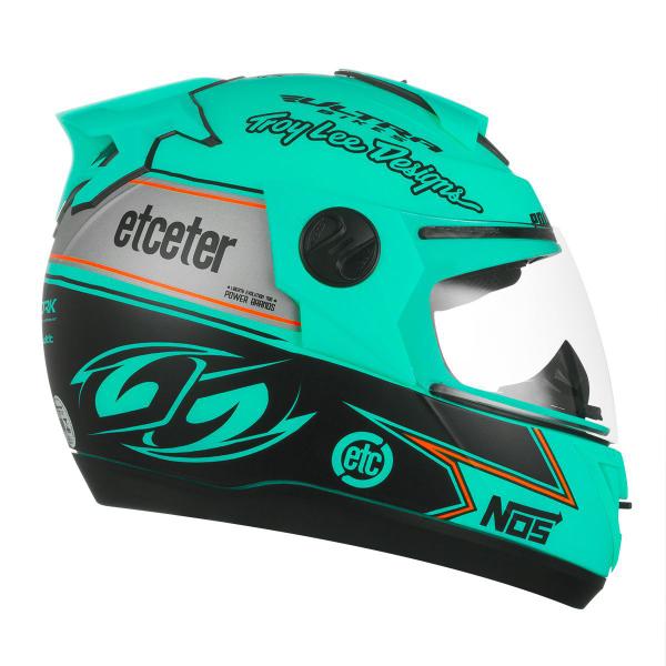 Imagem de Capacete Fechado Integral Esporte Viagem Etceter G8 Power Brands Unissex + Narigueira 56 58 60 62