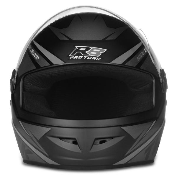 Imagem de Capacete Fechado Integral Esportivo Pro Tork R8 Preto Masculino Feminino Confortável