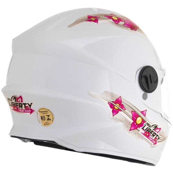 Imagem de Capacete Fechado Integral Infantil Liberty 4 Four Kids Girls Para Meninas Seguro e Confortável