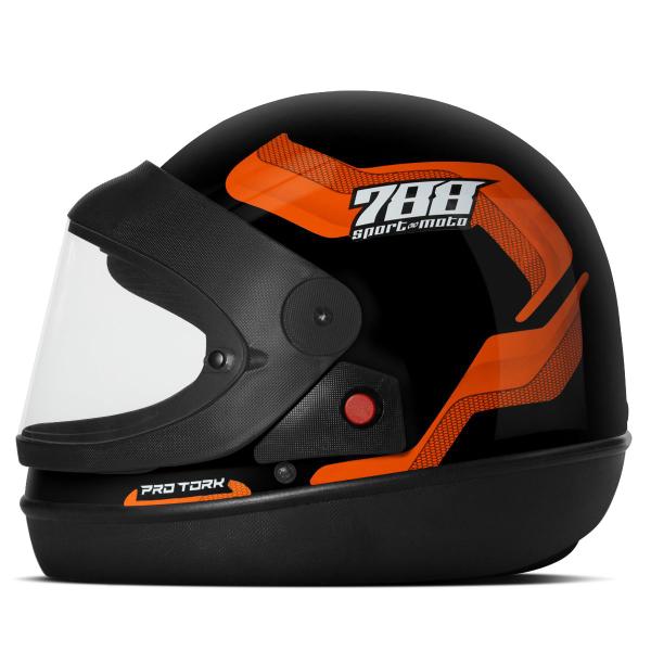 Imagem de Capacete Fechado Integral Tipo San Marino Pro Tork Sport Moto 788 Masculino Feminino Viseira Cristal