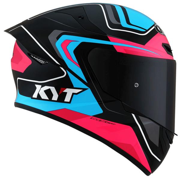 Imagem de Capacete Fechado Kyt Tt Course Overtech Preto Rosa Brilho 