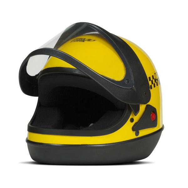 Imagem de Capacete Fechado Masculino Sport Moto Amarelo Moto Táxi Feminino Viseira Cristal