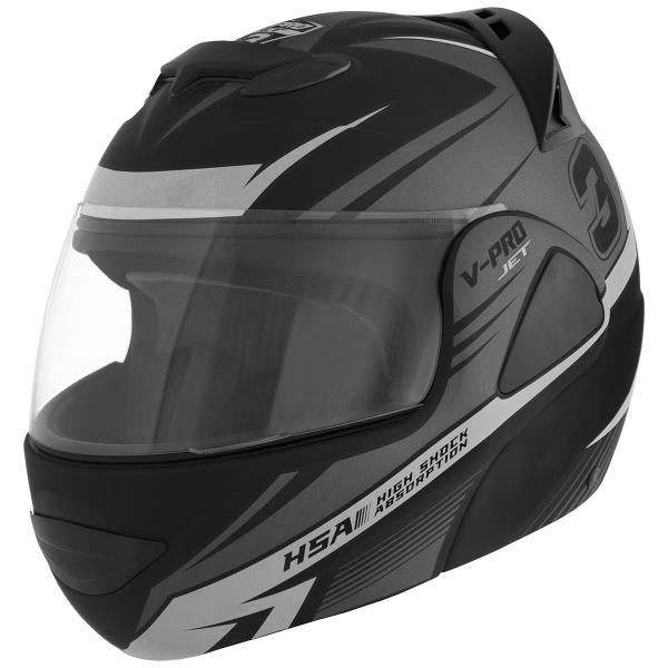 Imagem de Capacete Fechado Moto Articulado Robocop V-pro Jet 3 Masculino Feminino