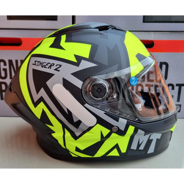 Imagem de Capacete Fechado Mt Stinger 2 Meld B3 Amarelo Fluor Fosco