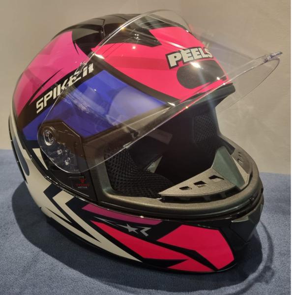 Imagem de Capacete Fechado Peels Spike 2 1st Preto Rosa Pink Brilho 