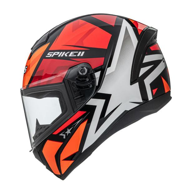 Imagem de Capacete Fechado Peels Spike 2 1st Preto Vermelho Brilho 