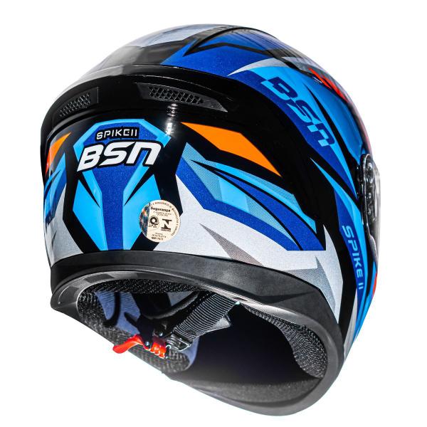 Imagem de Capacete Fechado Peels Spike 2 Bsn Azul Brilho + Vis Azul