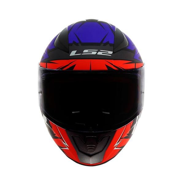 Imagem de Capacete Fechado Preto Vermelho Azul Rapid FF353 Cromo LS2