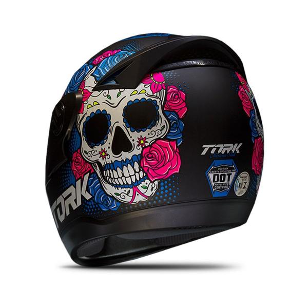 Imagem de Capacete Fechado Pro Tork Evolution G7 Mexican Skull Fosco