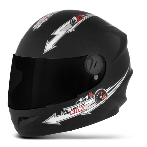 Imagem de Capacete Fechado Pro Tork Liberty Four Kids Infantil Vis. Fumê Tam. 54