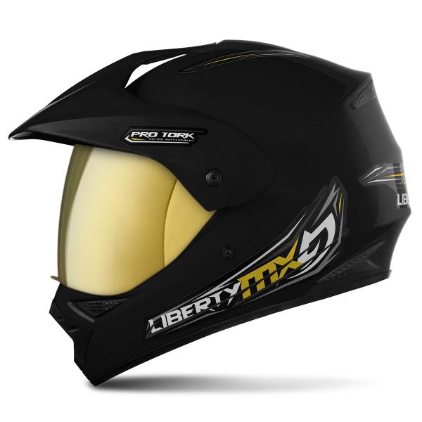 Imagem de Capacete Fechado Pro Tork Liberty Mx Pro Vision Vis. Dourada