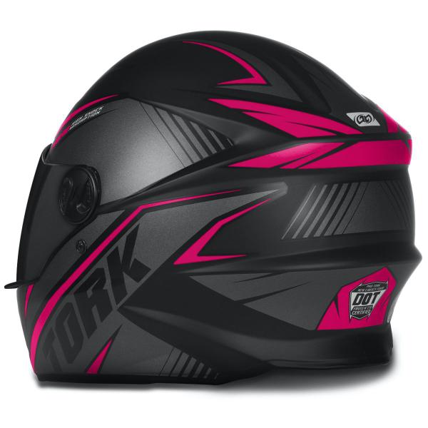 Imagem de Capacete Fechado Pro Tork R8 Air Fosco Viseira Fume Rosa Tamanhos 56 58 60