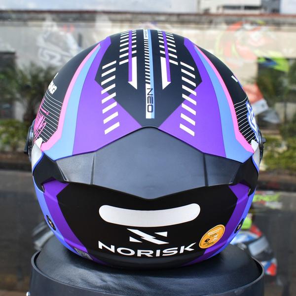 Imagem de Capacete Feminino Aberto Norisk Neo Vizion Roxo Rosa Moto