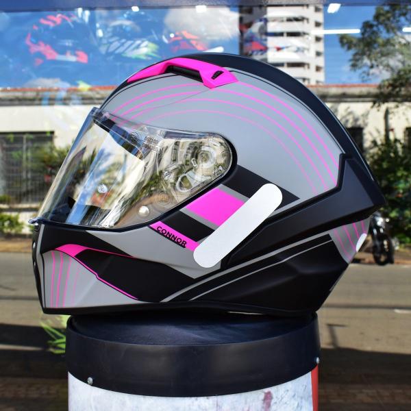 Imagem de Capacete Feminino Airoh Connor Achieve Esportivo Moto Rosa