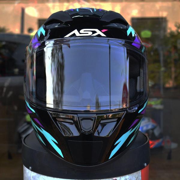 Imagem de Capacete Feminino Asx City Arrow Rosa Esportivo Fechado Moto