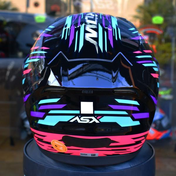 Imagem de Capacete Feminino Asx City Arrow Rosa Fechado Moto + Viseira