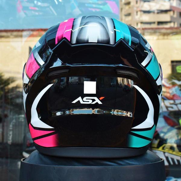 Imagem de Capacete Feminino Asx City Start Rosa Esportivo Fechado Moto