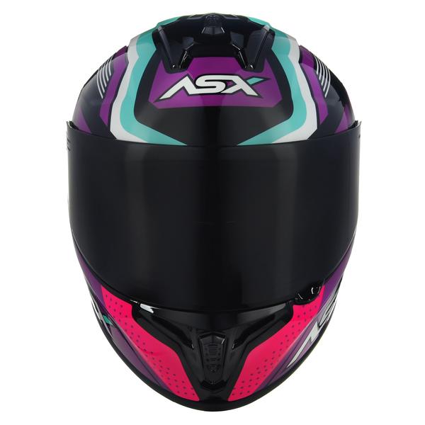 Imagem de Capacete Feminino ASX Draken Cougar Rosa e Tiffany Brilhante