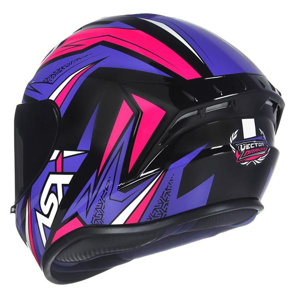 Imagem de Capacete Feminino Asx Vector Rosa Esportivo + Viseira Rosa