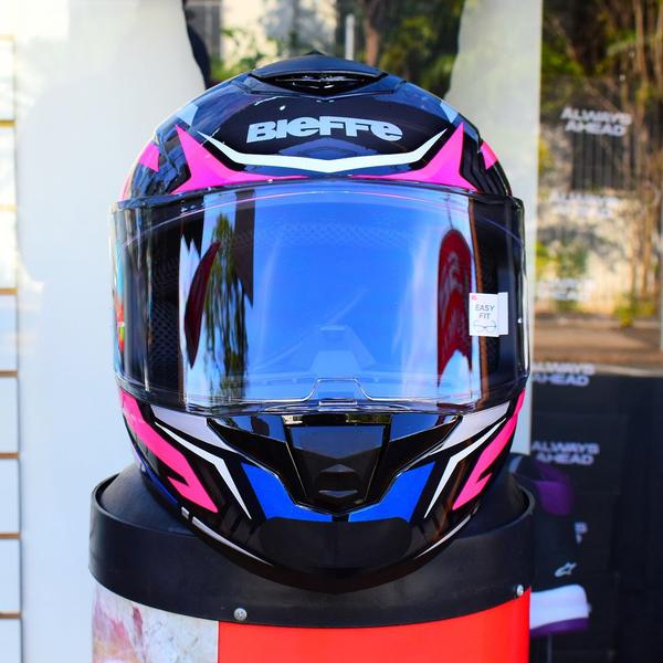 Imagem de Capacete Feminino Bieffe B12 Misano Rosa Esportivo Moto