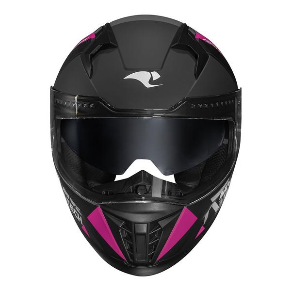 Imagem de Capacete Feminino Com Óculos Interno Race Tech Volt Abstrak Rosa Fosco