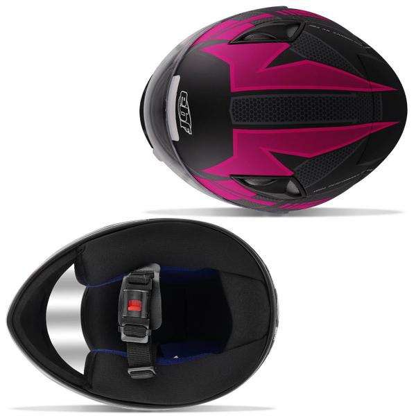 Imagem de Capacete Feminino Ebf Spark New Spark Flash Rosa Fosco Moto