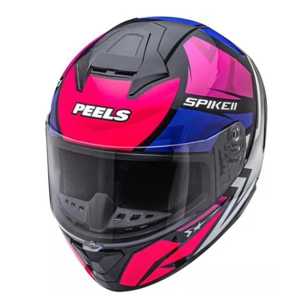 Imagem de Capacete Feminino Fechado Peels Spike Il 1st Rosa Kit 2 Unidades