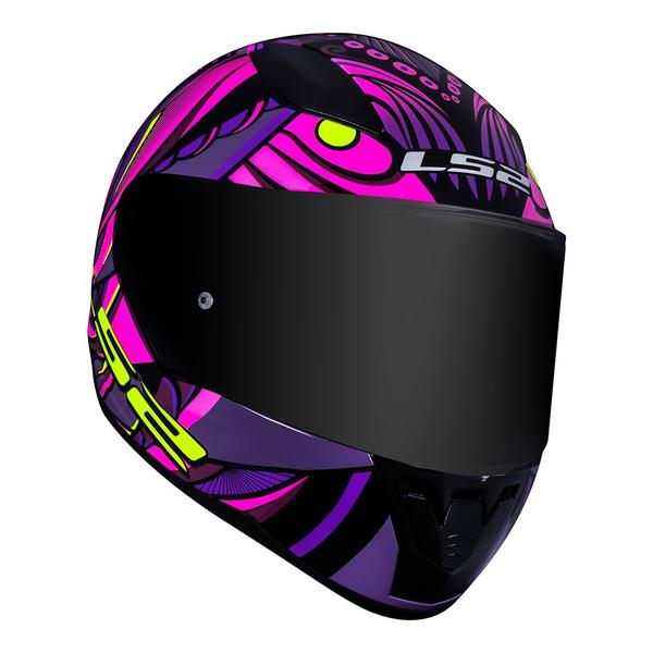 Imagem de Capacete Feminino LS2 FF353 Rapid Athena Roxo Brilhante Feminino Moto Fechado