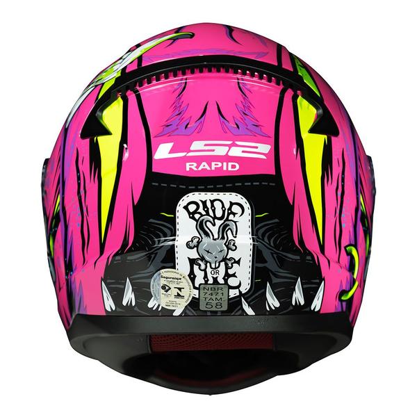 Imagem de Capacete Feminino LS2 FF353 Rapid Badass Rosa Brilhante