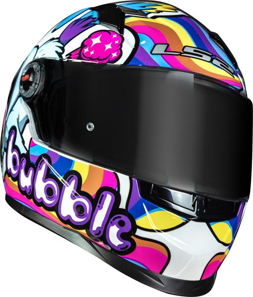 Imagem de Capacete Feminino Ls2 Ff358 Bubble Rosa Unicórnio Maluco