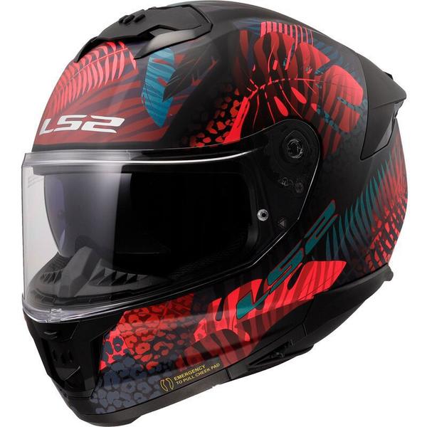 Imagem de Capacete Feminino LS2 FF808 Jungle Rosa Fechado Óculos Solar