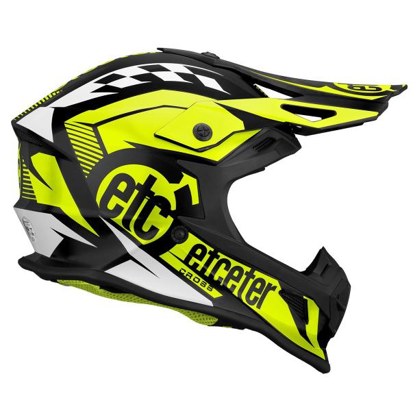 Imagem de Capacete Feminino Masculino Fechado Motocross Trilha Etceter Fast Brilhante Esportivo Oferta